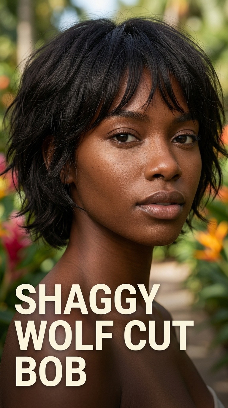Shaggy Wolf Cut Bob