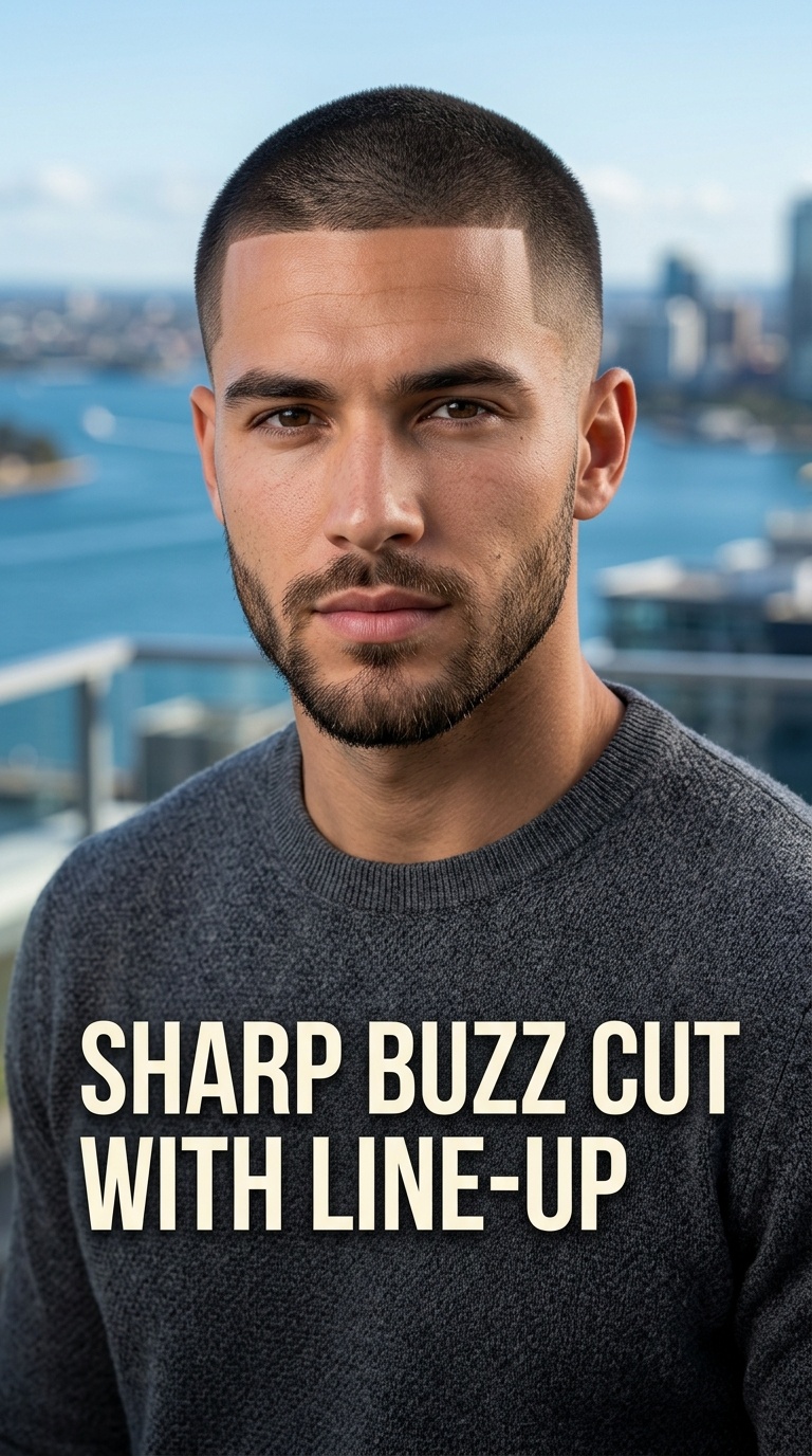 Sharp Buzz Cut with Line-Up