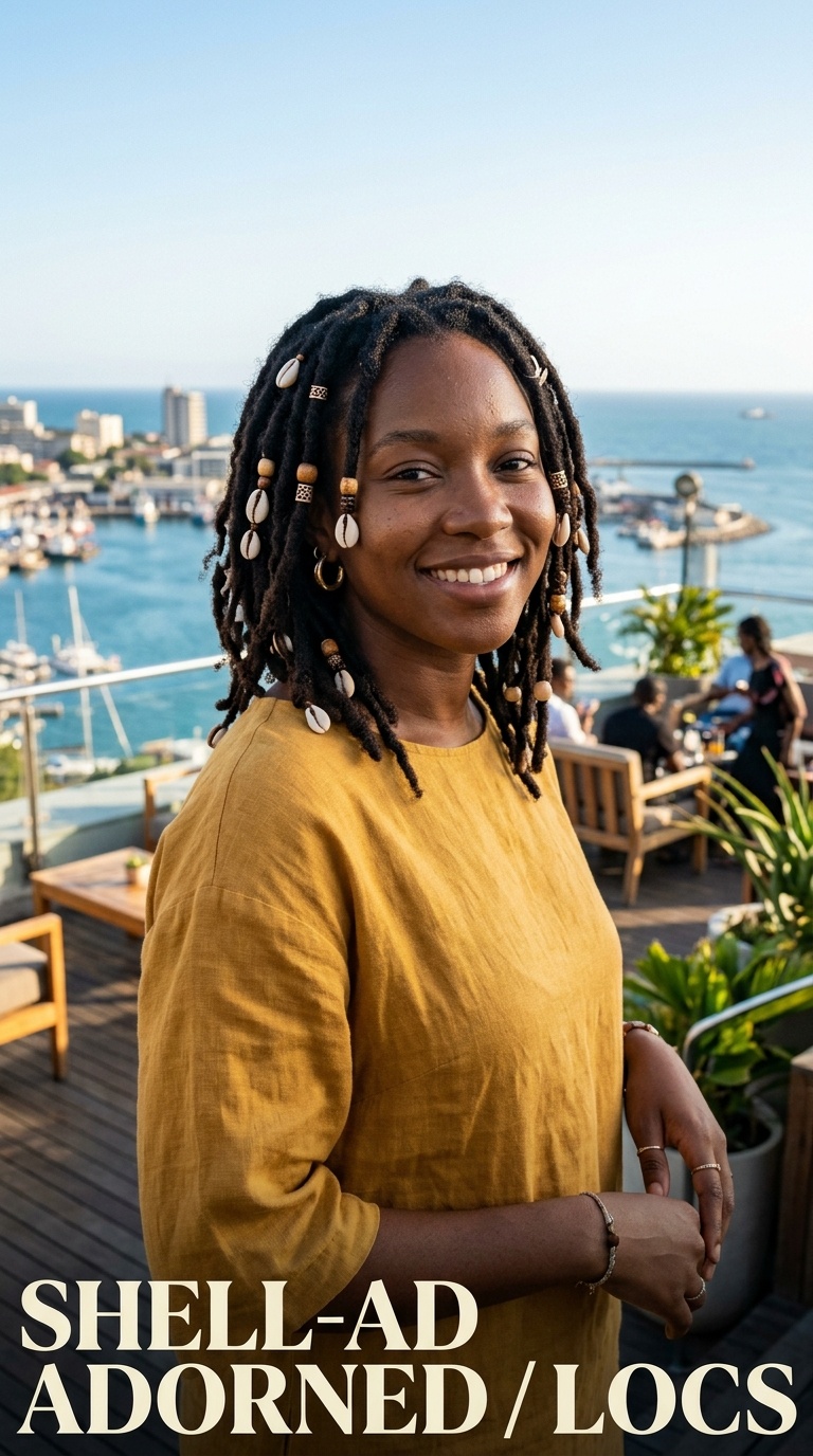 Shell-Adorned Locs