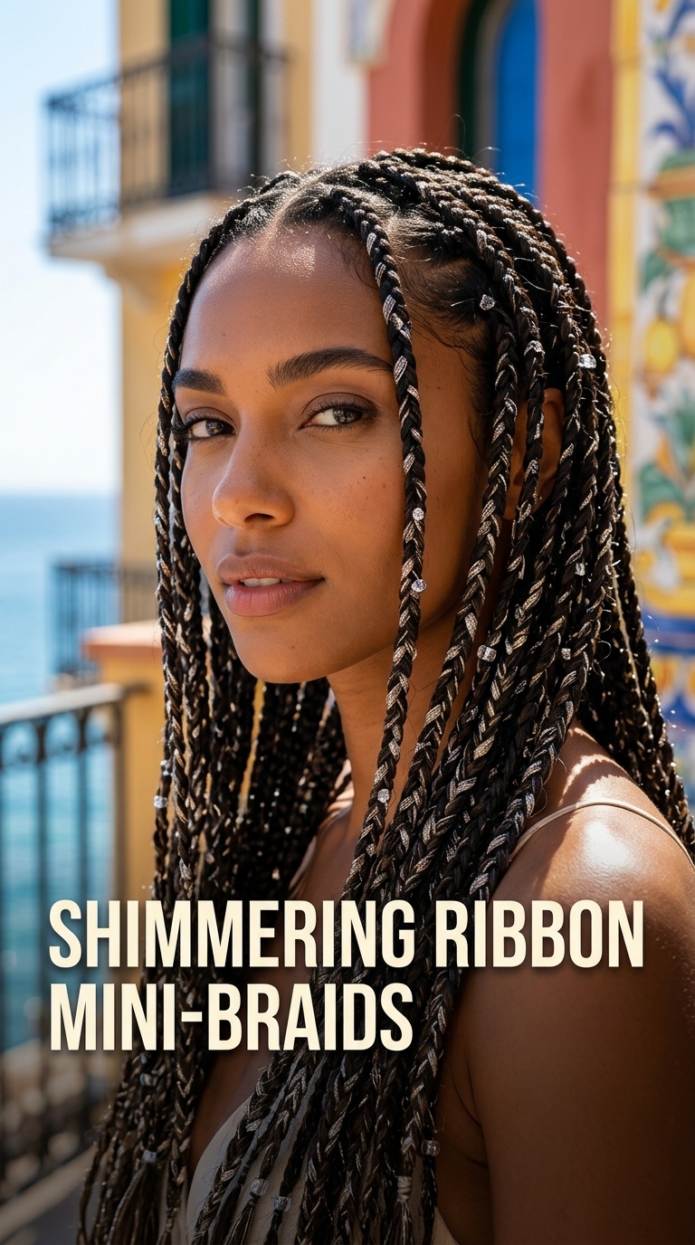 Shimmering Ribbon Mini-Braids
