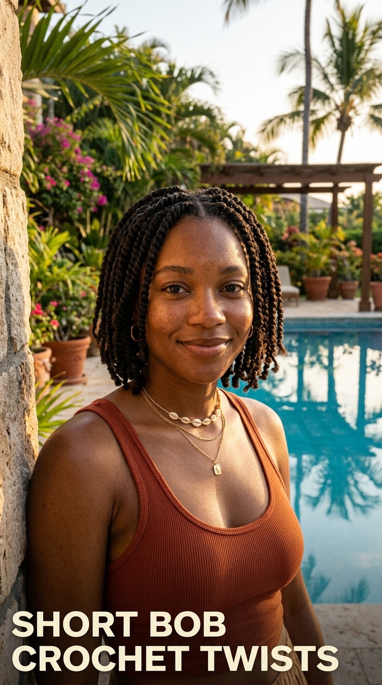 Short Bob Crochet Twists