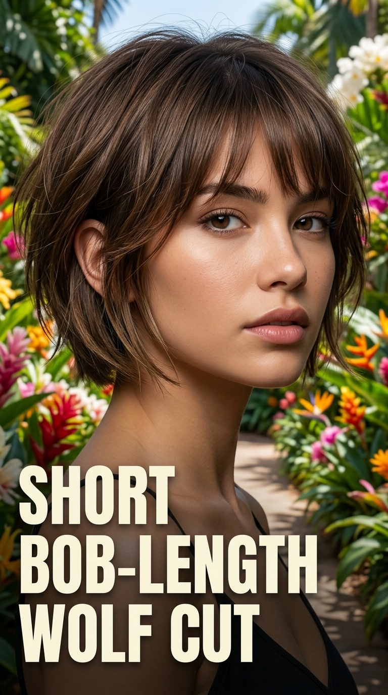 Short Bob-Length Wolf Cut