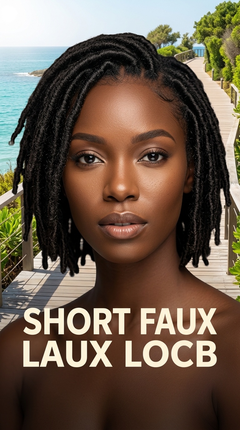 Short Faux Locs Bob