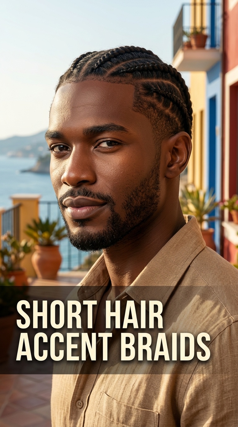 Short Hair Accent Braids