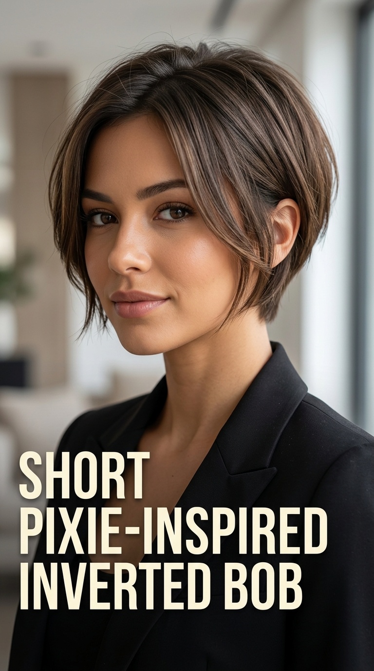 Short Pixie-Inspired Inverted Bob