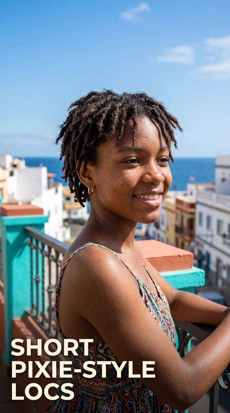 Short Pixie-Style Locs