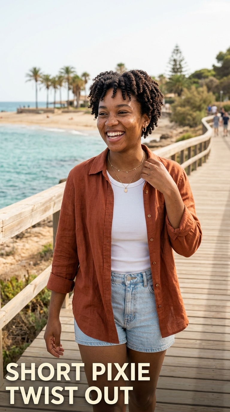 Short Pixie Twist Out