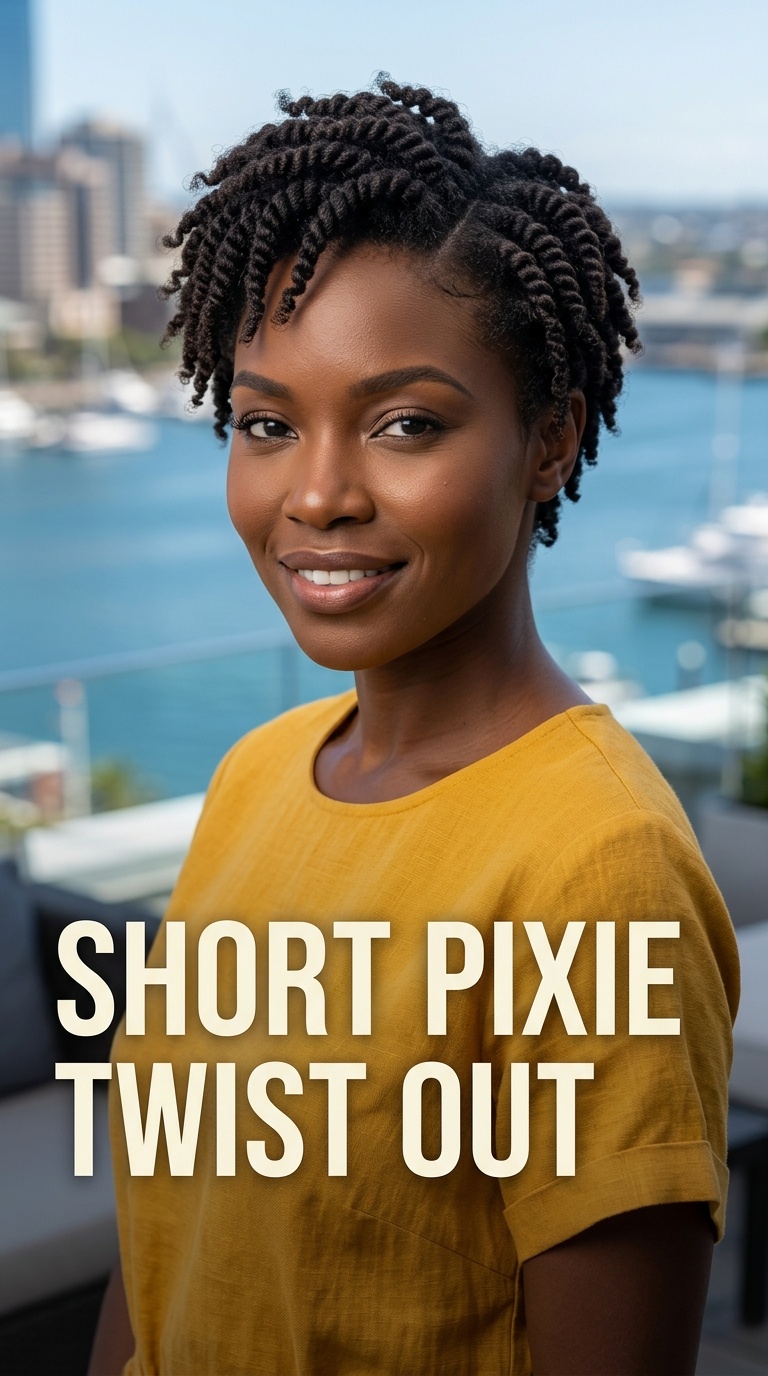 Short Pixie Twist Out