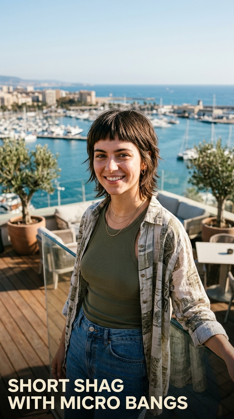 Short Shag with Micro Bangs