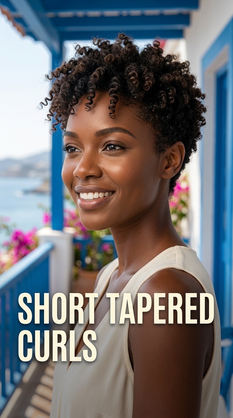 Short Tapered Curls