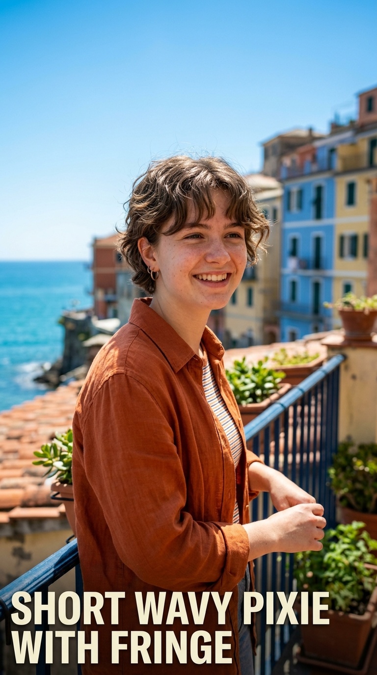 Short Wavy Pixie with Fringe