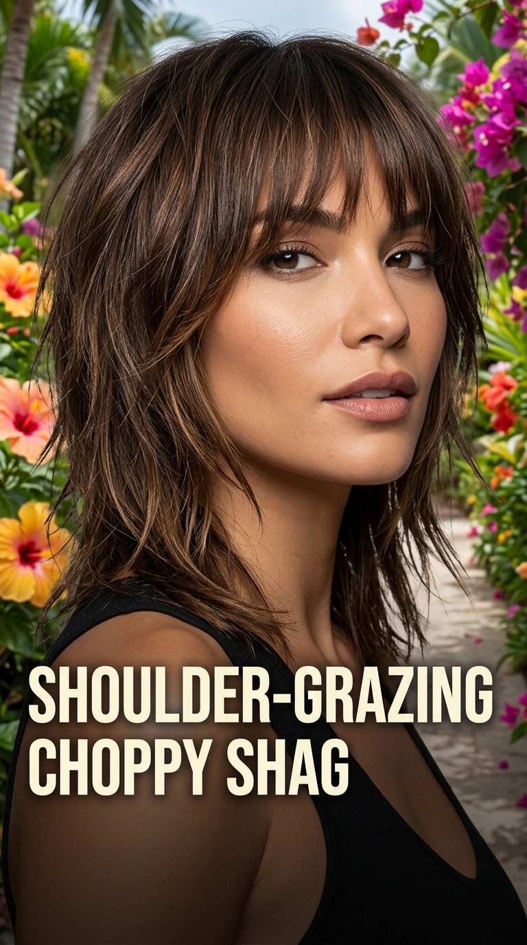 Shoulder-Grazing Choppy Shag