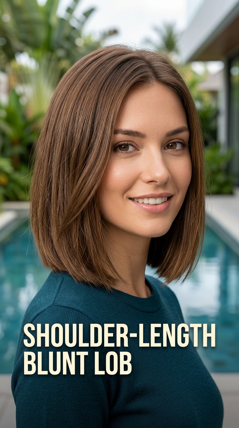Shoulder-Length Blunt Lob