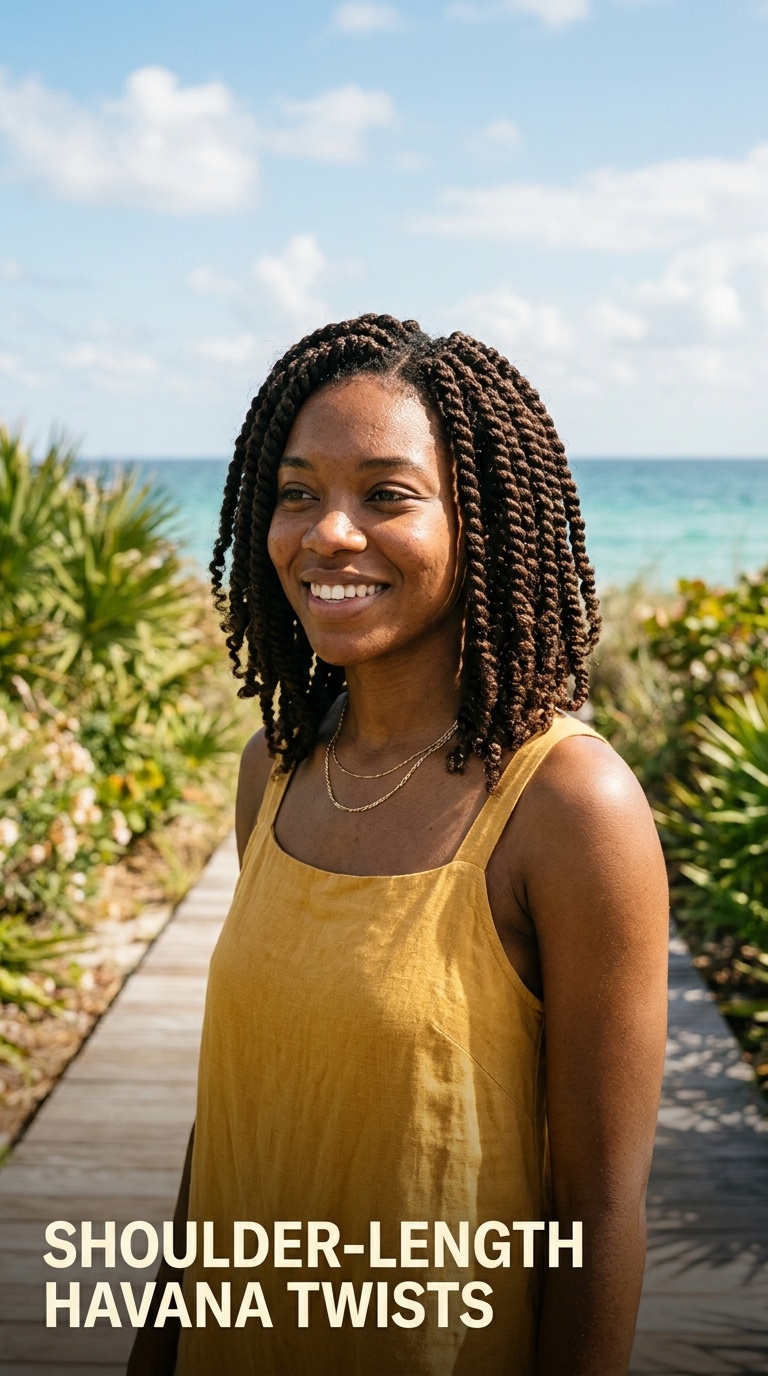 Shoulder-Length Havana Twists