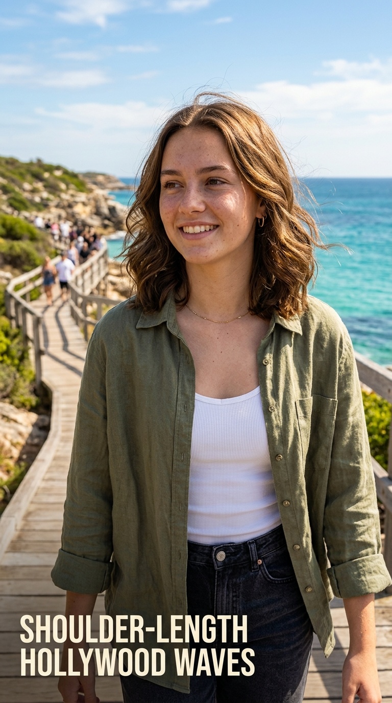 Shoulder-Length Hollywood Waves