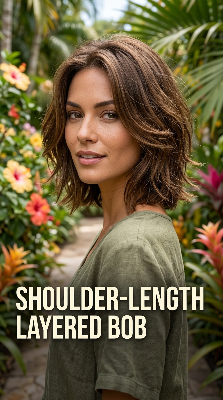 Shoulder-Length Layered Bob