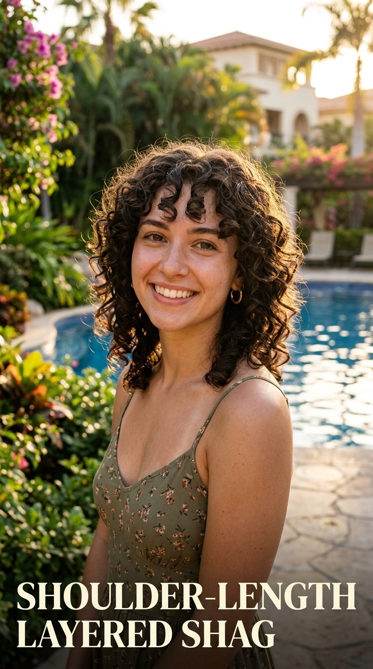 Shoulder-Length Layered Shag