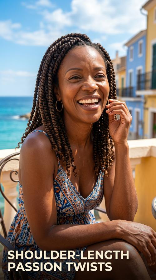 Shoulder-Length Passion Twists
