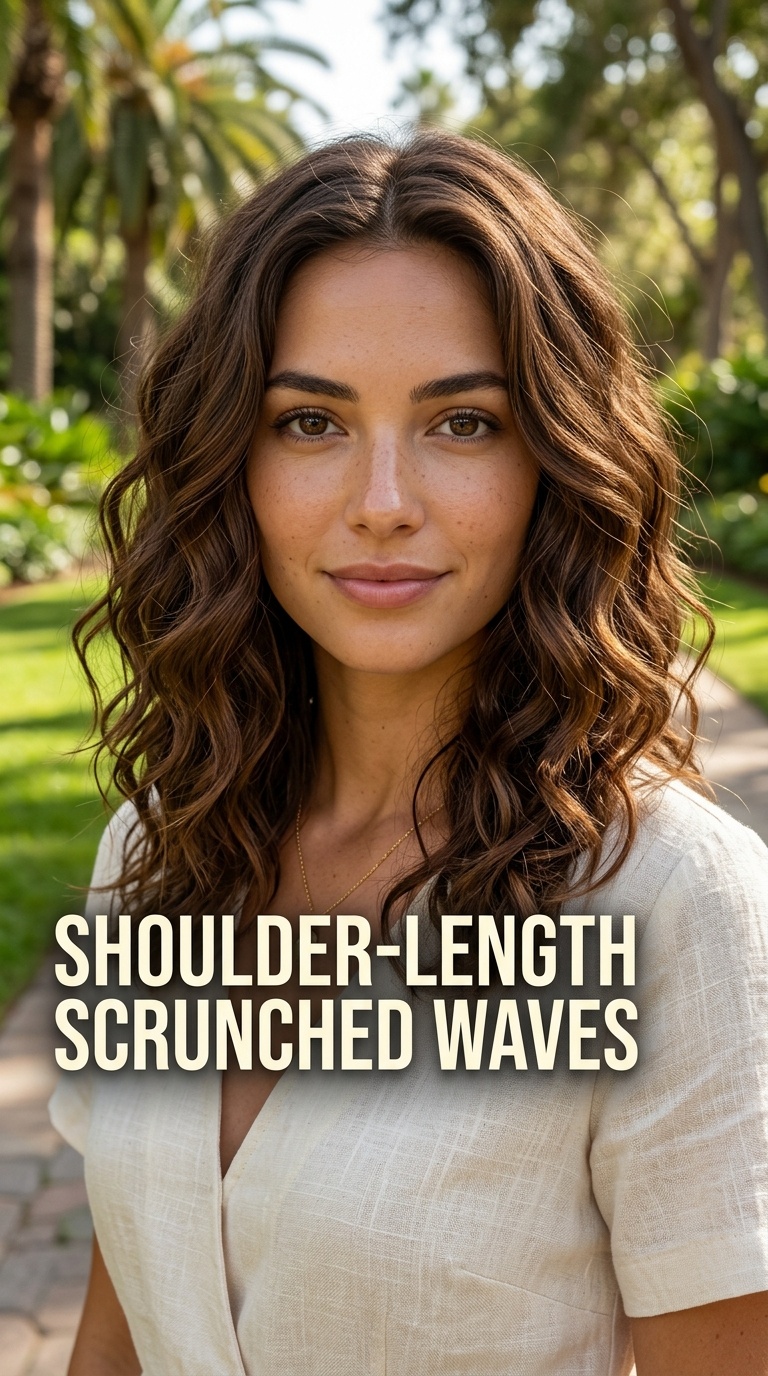 Shoulder-Length Scrunched Waves