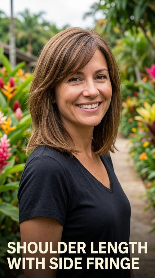 Shoulder Length with Side Fringe