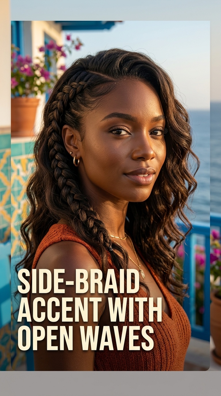 Side-Braid Accent with Open Waves