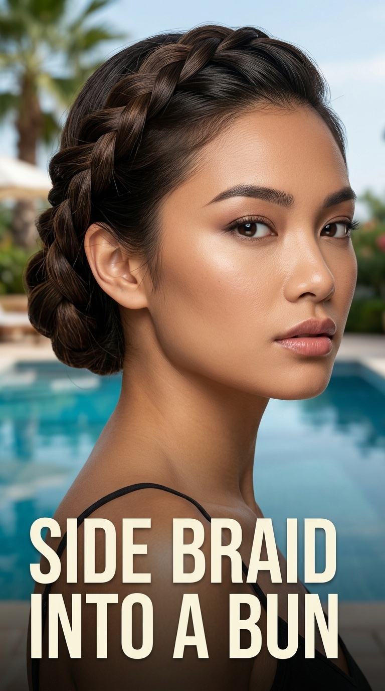 Side Braid into a Bun