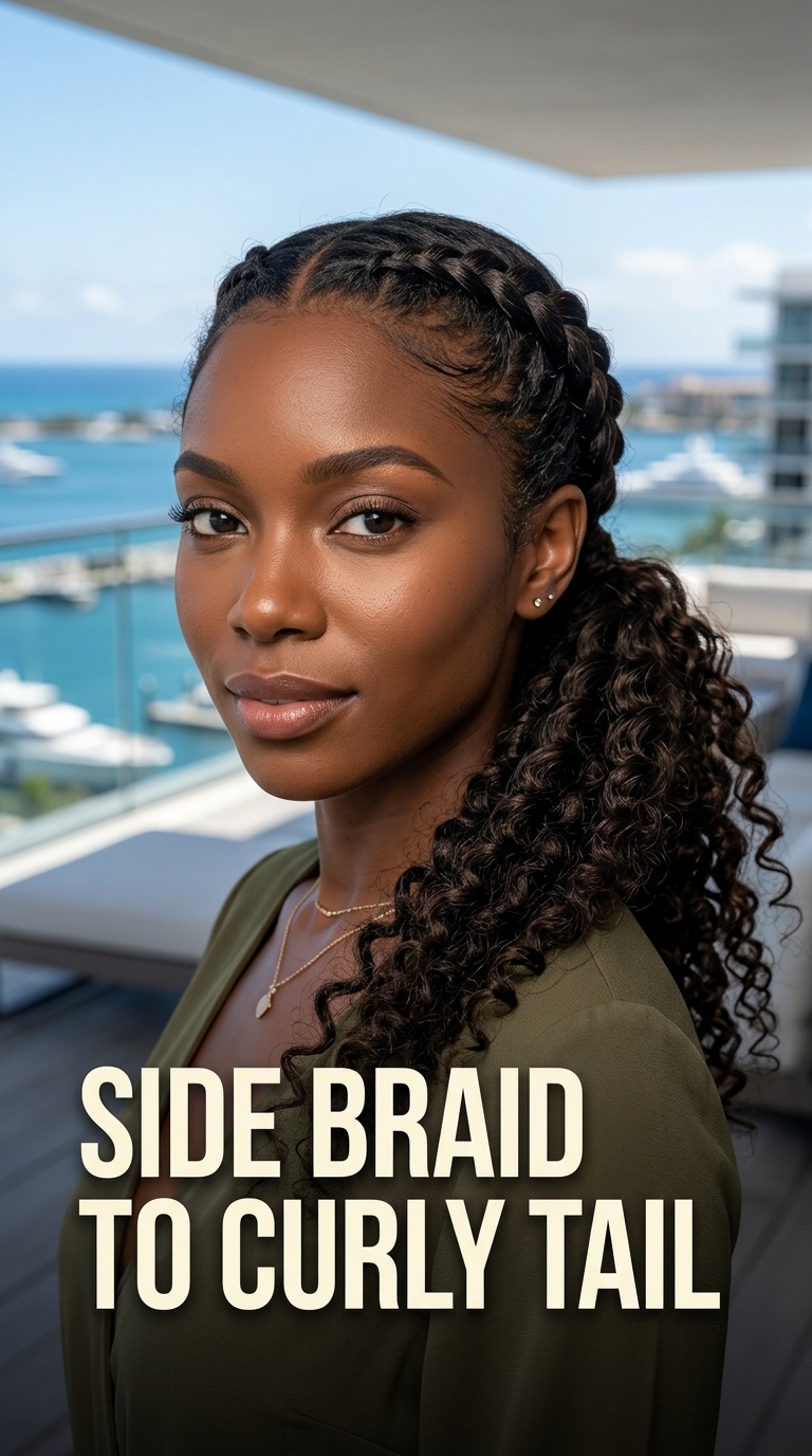 Side Braid to Curly Tail