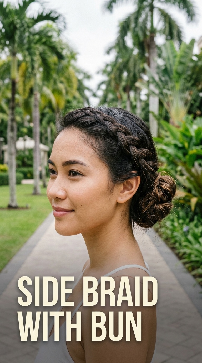 Side Braid with Bun