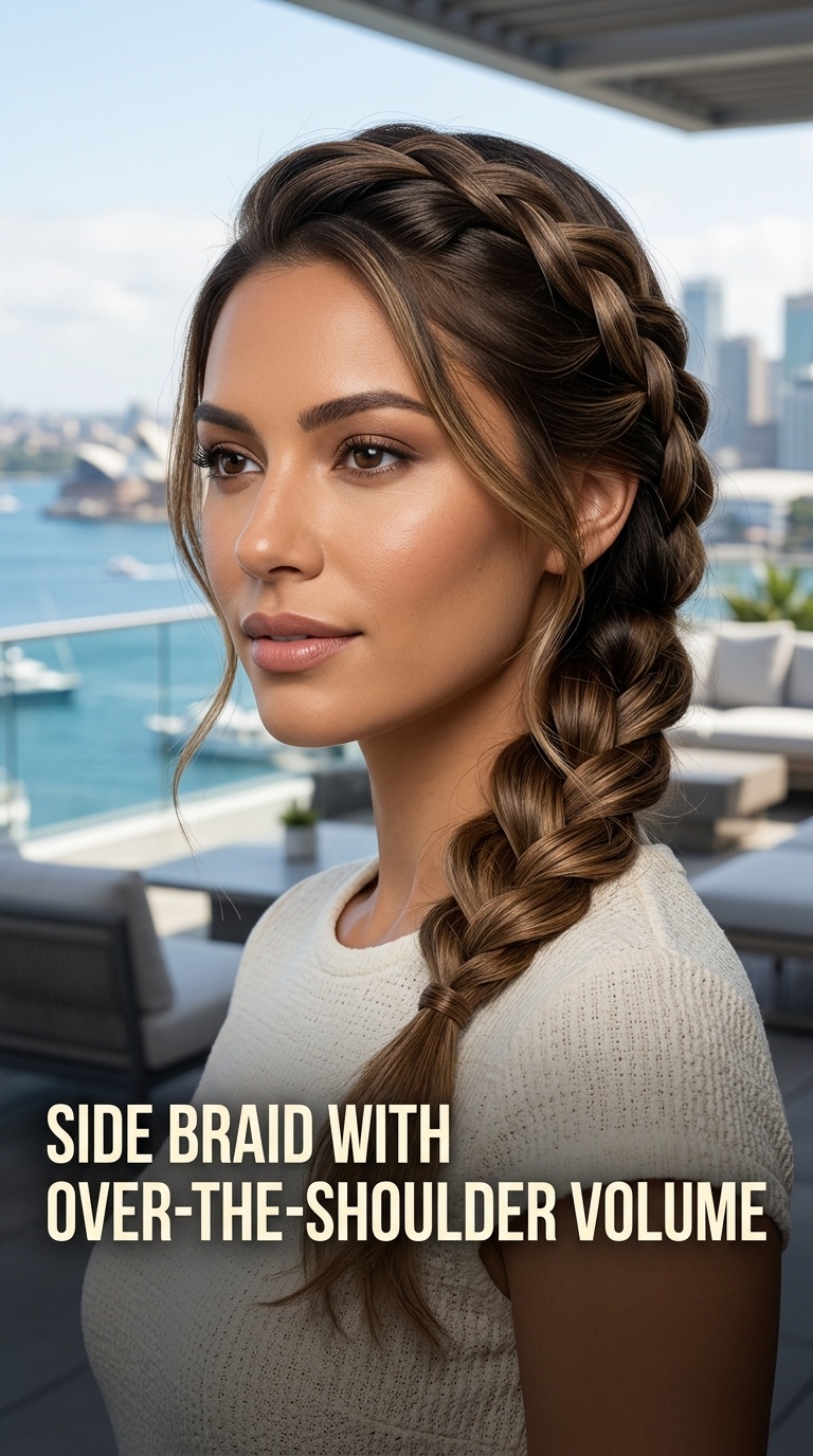 Side Braid with Over-the-Shoulder Volume