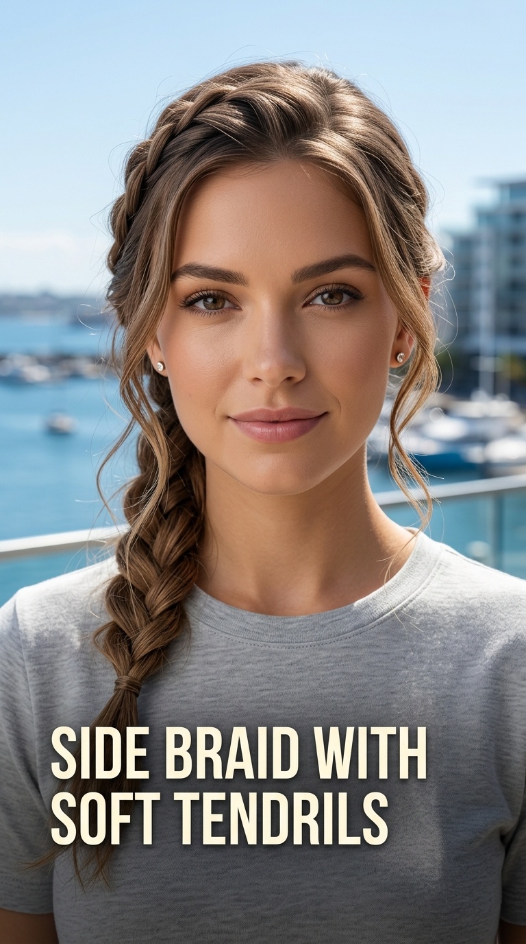 Side Braid with Soft Tendrils