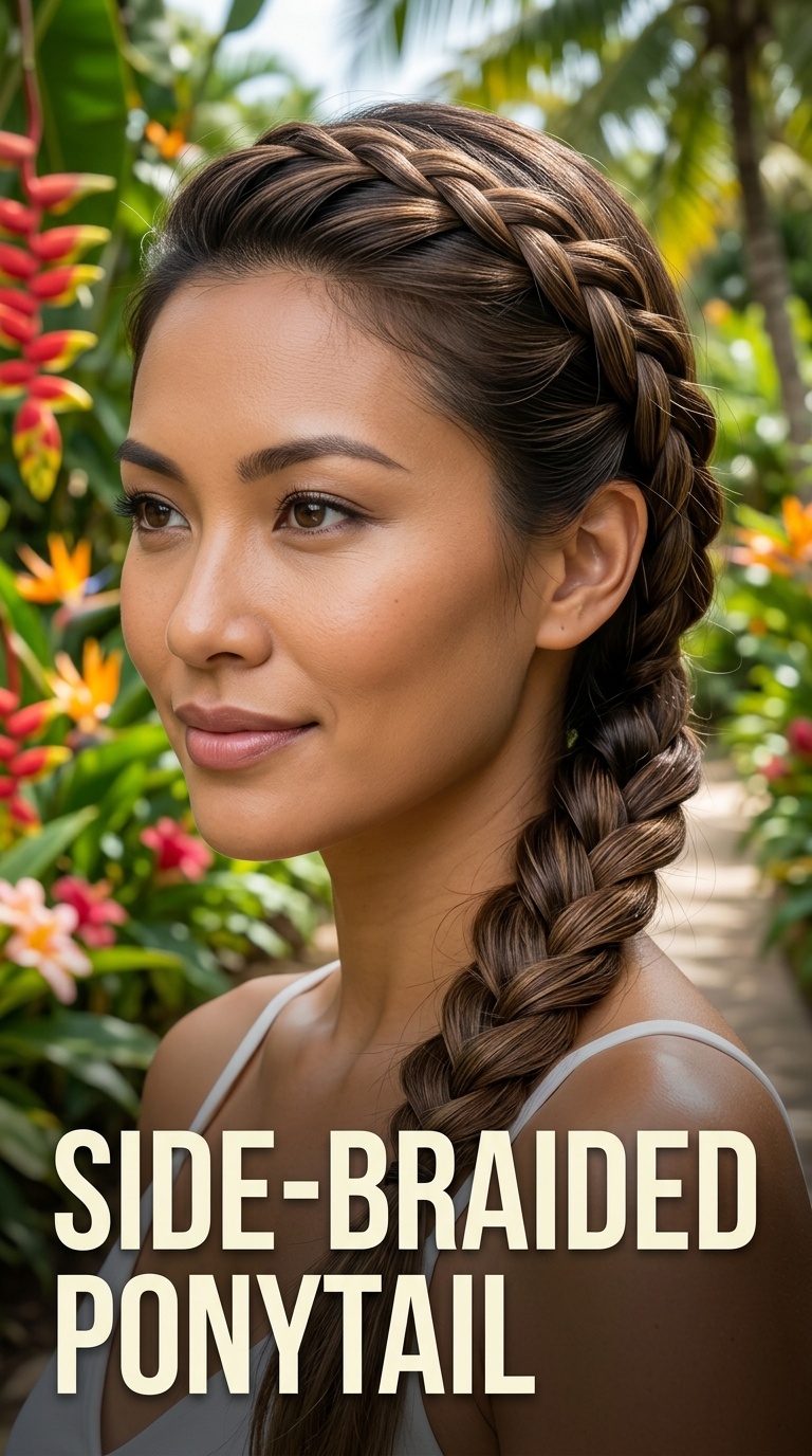 Side-Braided Ponytail