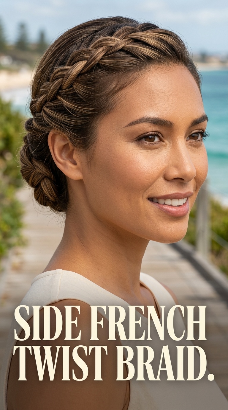 Side French Twist Braid