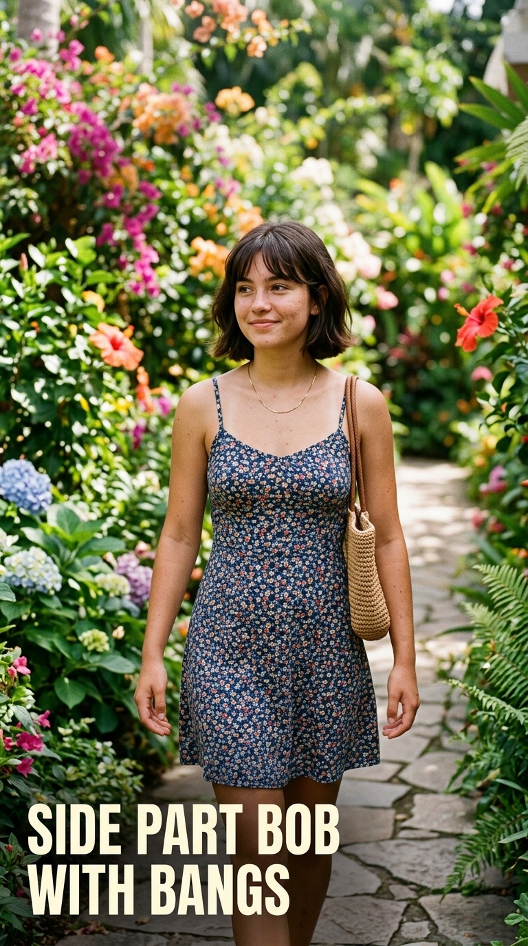 Side Part Bob with Bangs