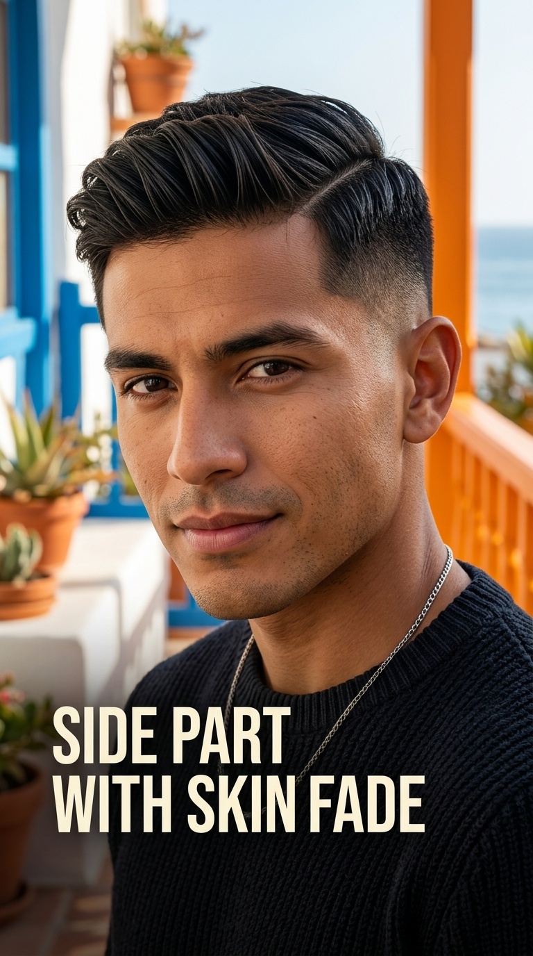 Side Part with Skin Fade