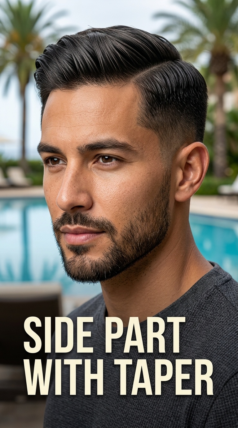 Side Part with Taper