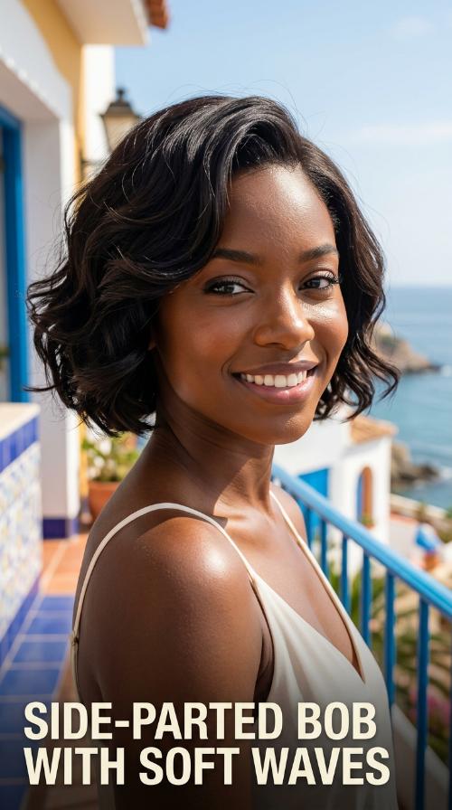 Side-Parted Bob with Soft Waves