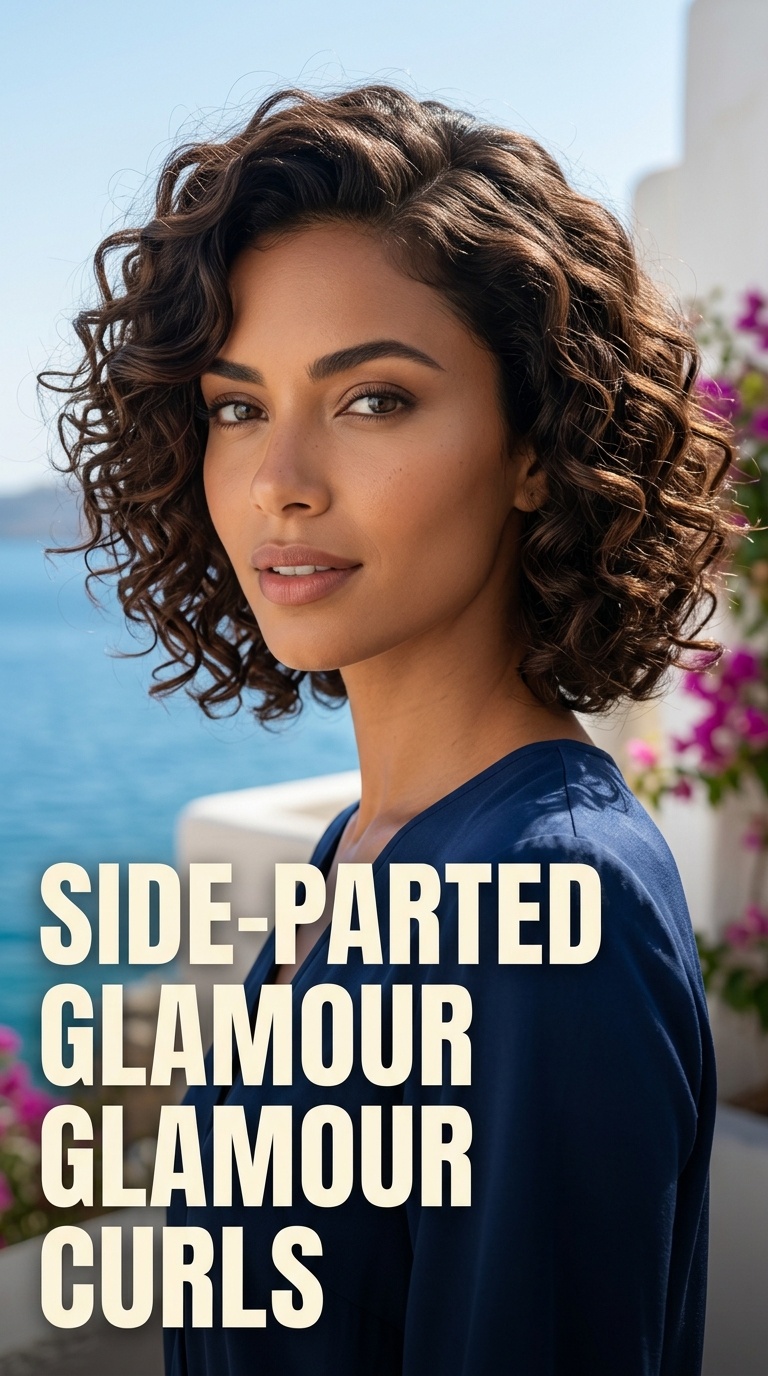 Side-Parted Glamour Curls