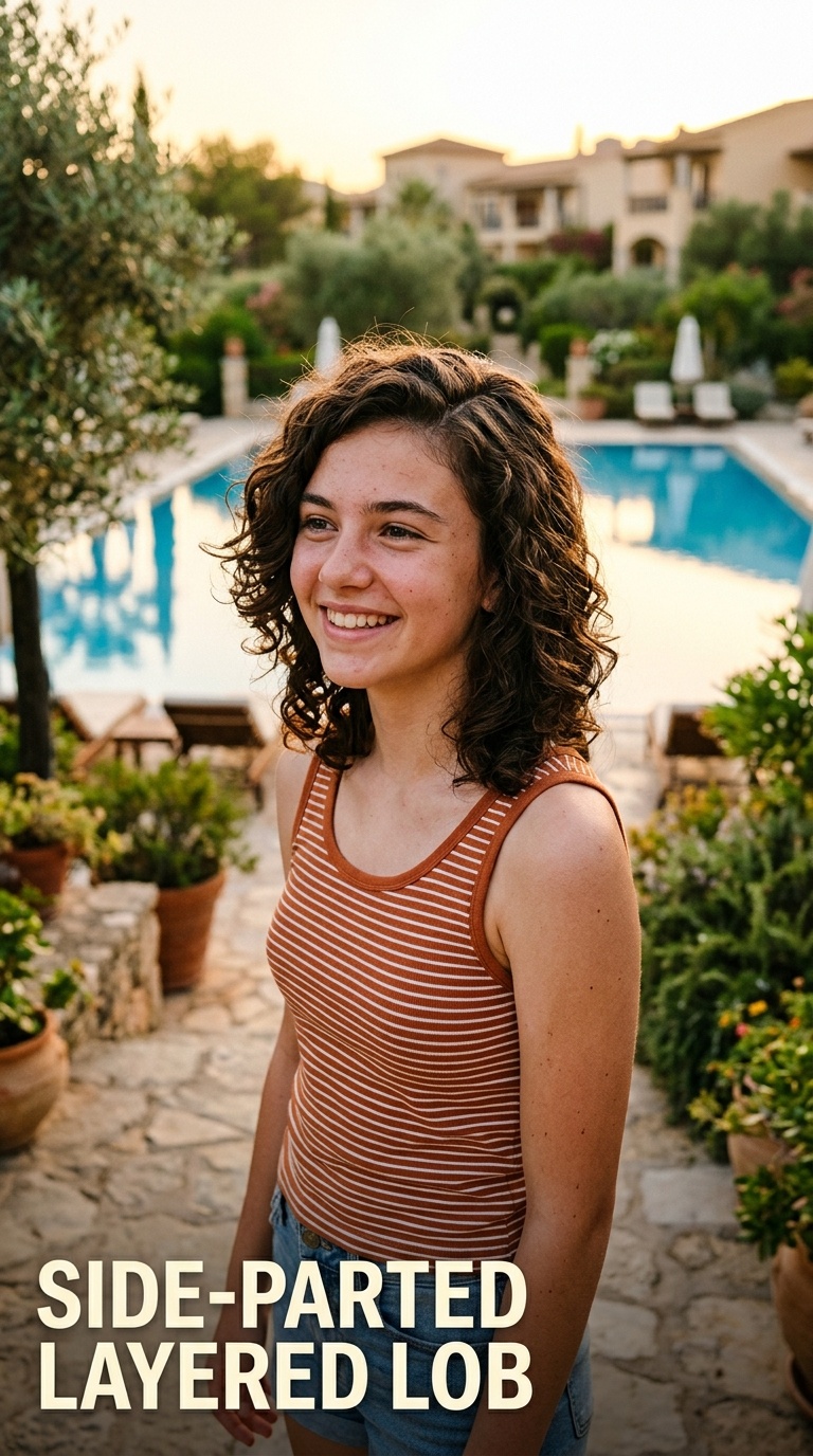 Side-Parted Layered Lob