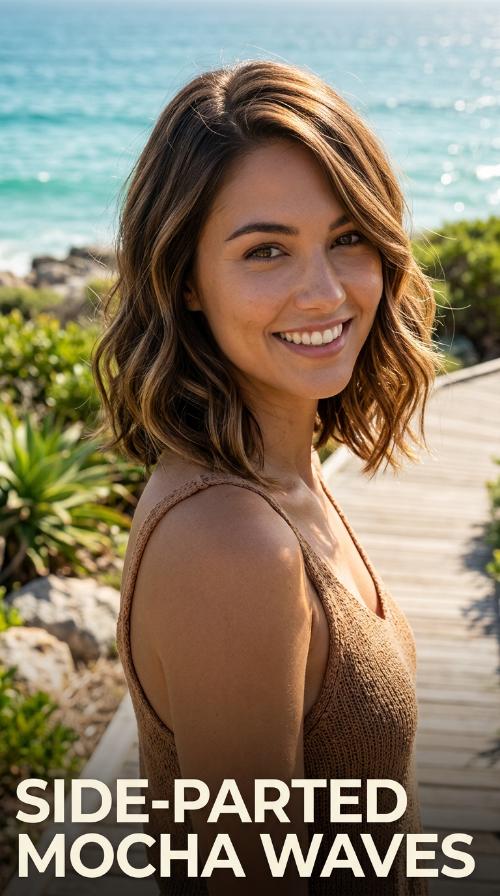 Side-Parted Mocha Waves