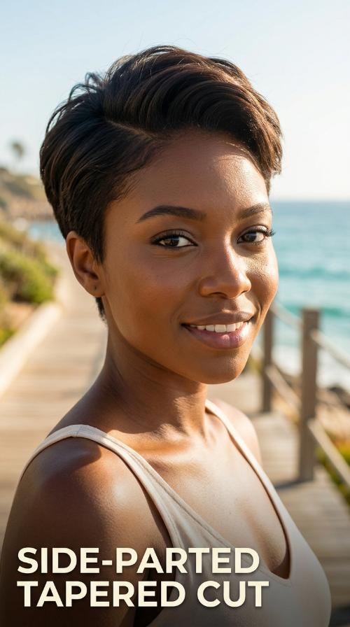 Side-Parted Tapered Cut