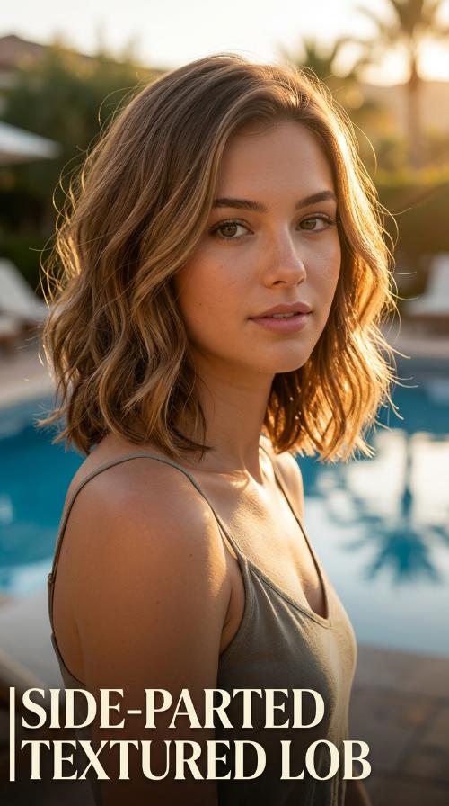 Side-Parted Textured Lob