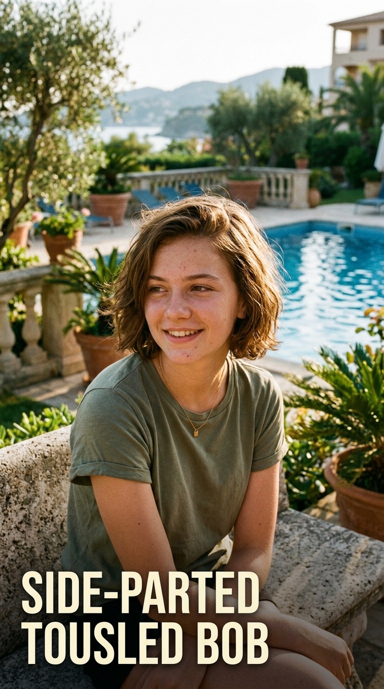 Side-Parted Tousled Bob