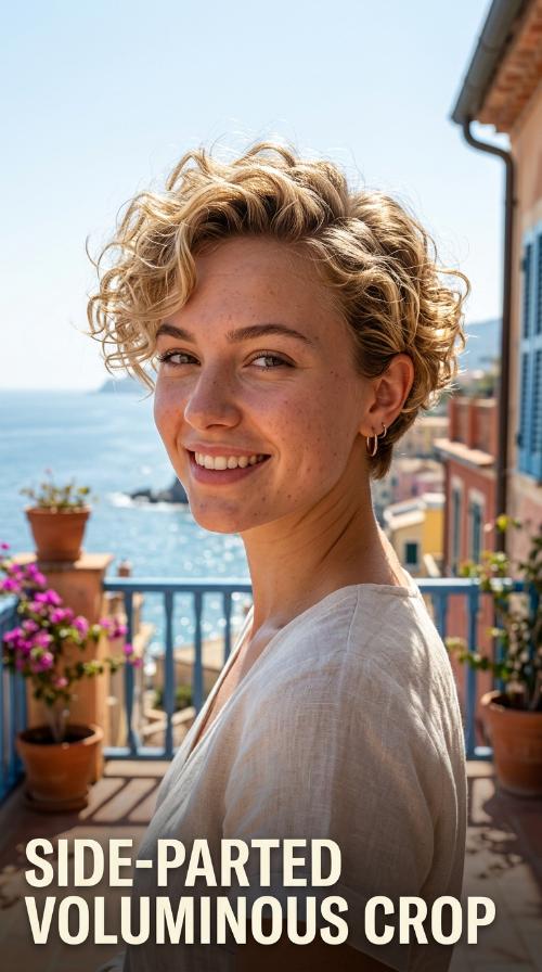 Side-Parted Voluminous Crop