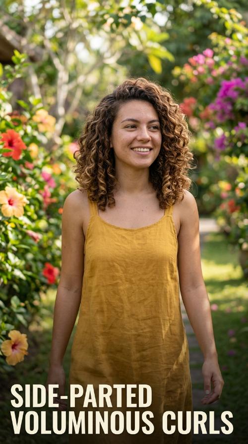 Side-Parted Voluminous Curls