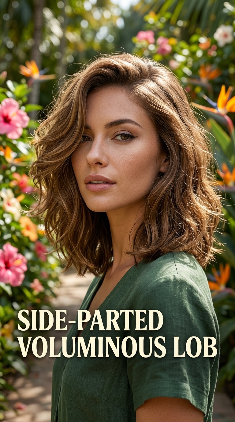 Side-Parted Voluminous Lob