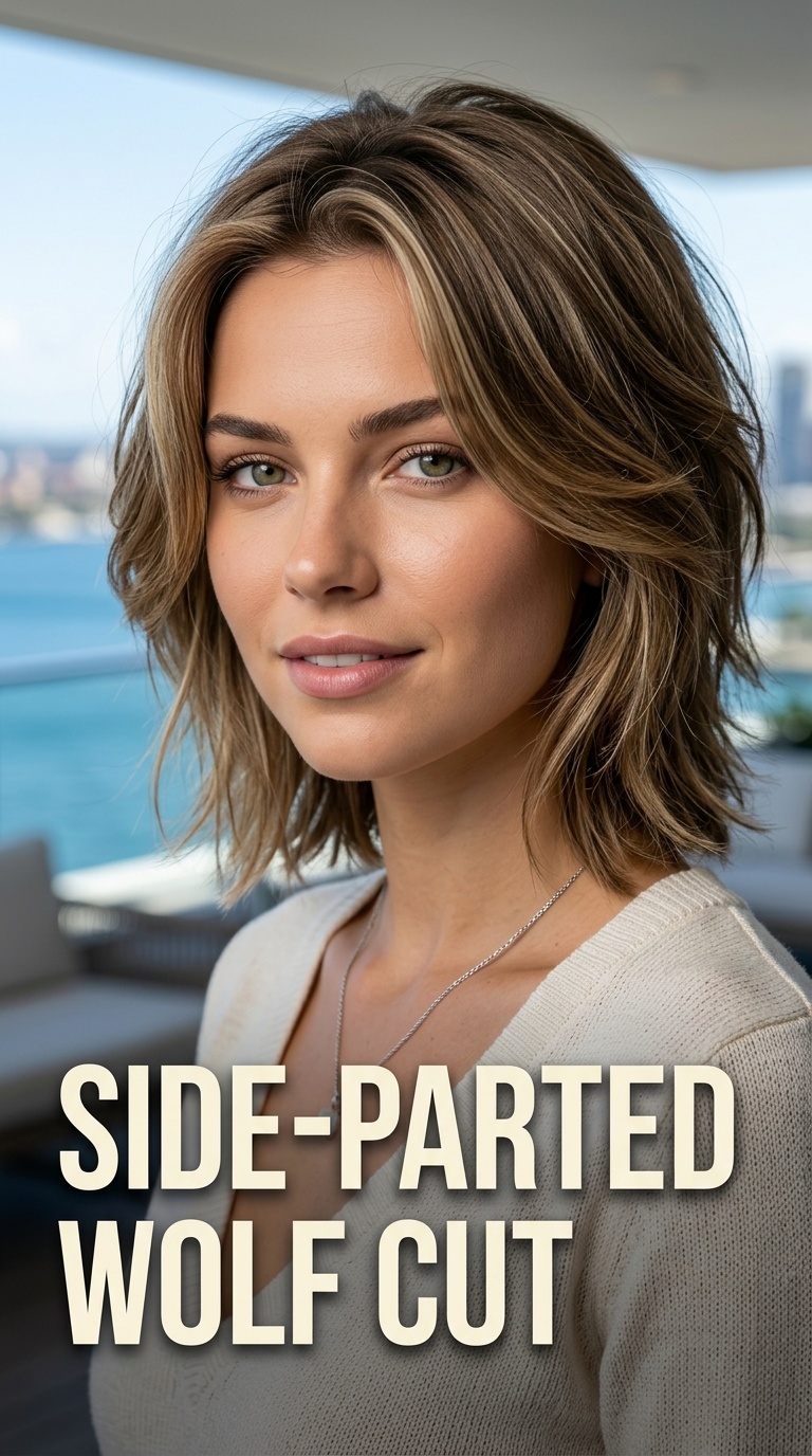 Side-Parted Wolf Cut