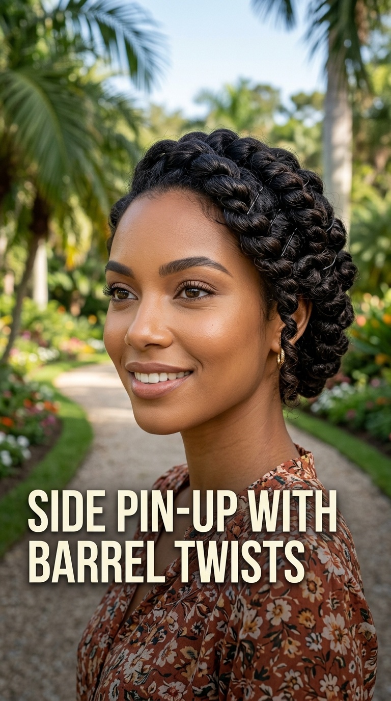 Side Pin-Up with Barrel Twists