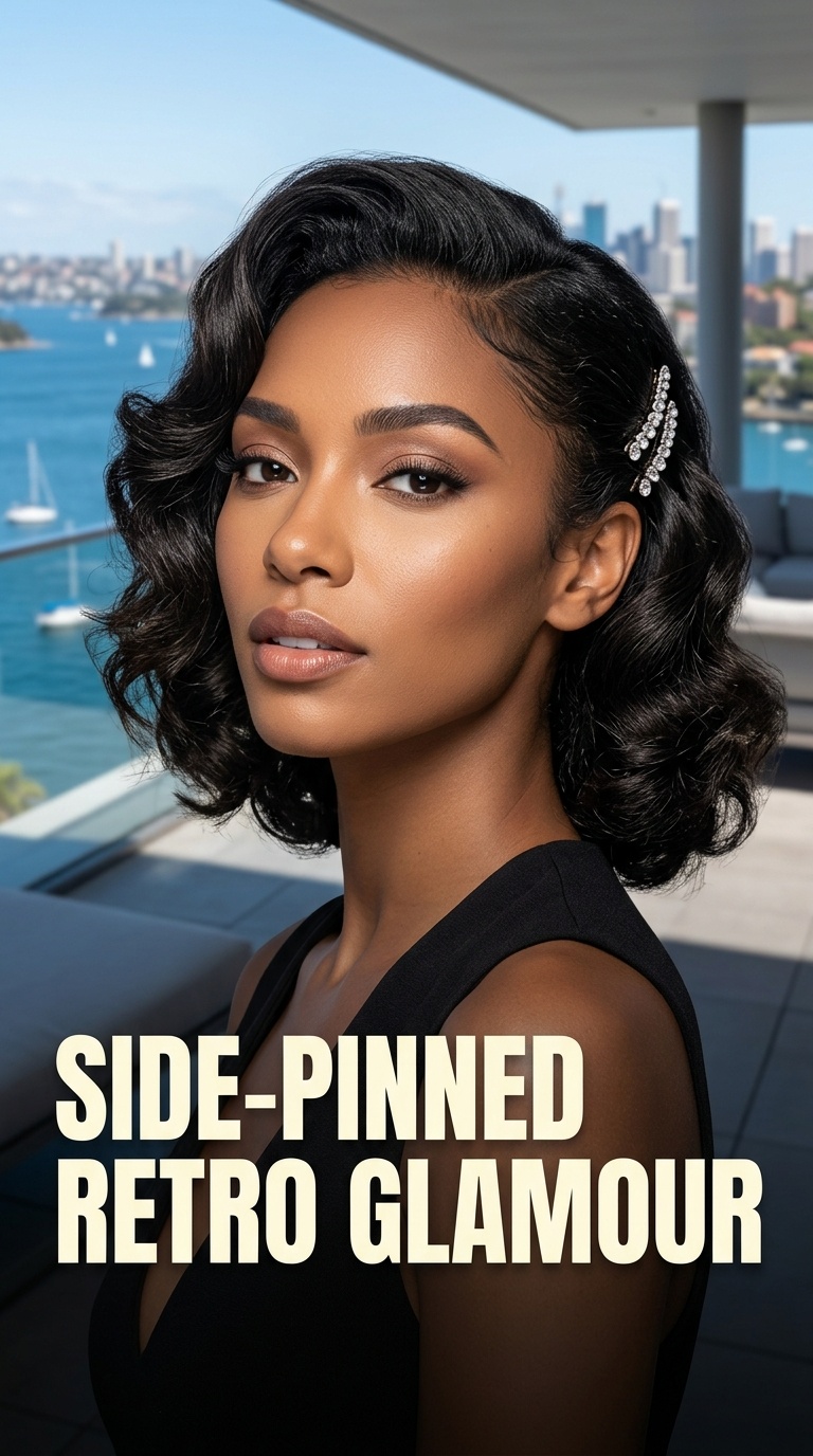 Side-Pinned Retro Glamour