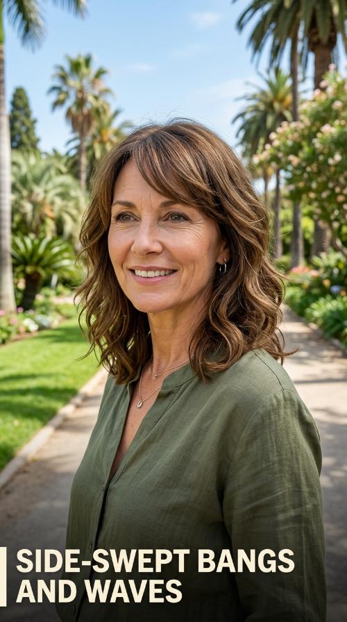 Side-Swept Bangs and Waves