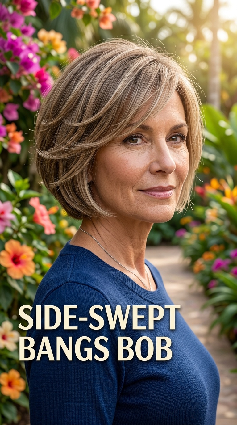 Side-Swept Bangs Bob
